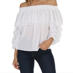 Misa Los Angeles Elyse Top Off Shoulder